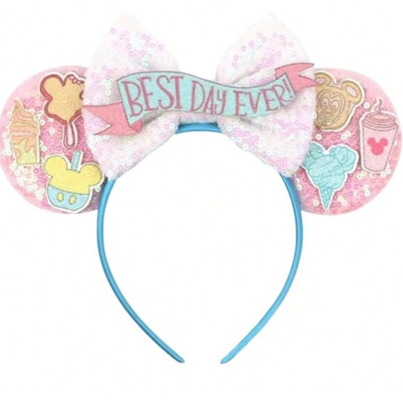 Disney Accessories - DISNEY “Best Day Ever” Mickey Ears Disney Snacks Headband (NEW & SO‎ CUTE!)